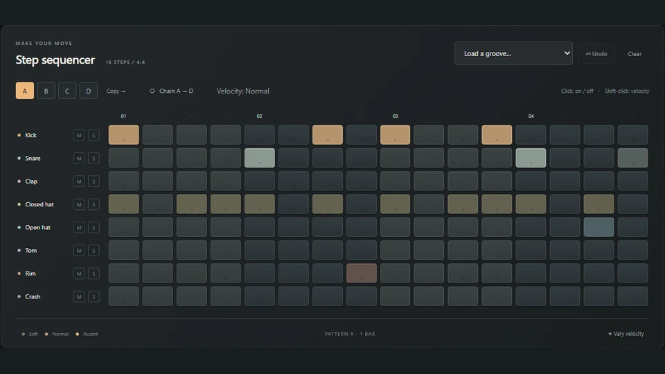 Beat Studio step sequencer