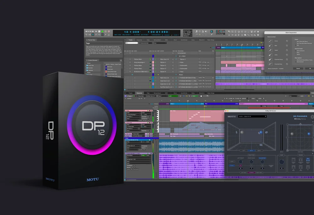 MOTU Digital Performer 12 recording and mixing interface