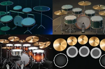 Four drum-game interfaces: Pulse, Beat Studio, Virtual Drumming and Session Town